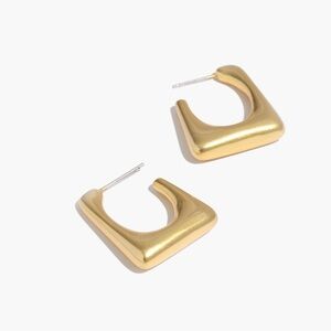 Madewell Modern Geometry Hoop Earrings NWOT